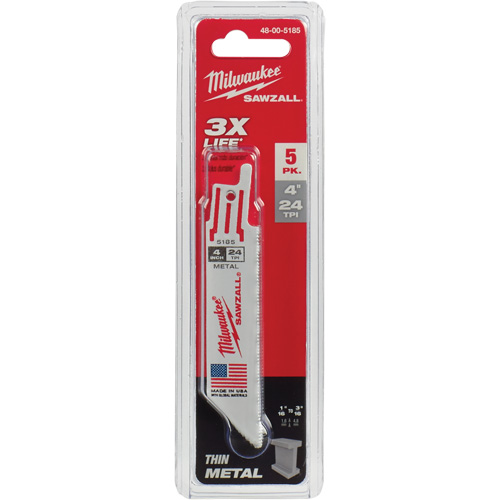 Sawzall&reg; Reciprocating Saw Blades, Bi-Metal, 24 TPI, 4" L x 3/4" W Infinity Industrial Services Inc.