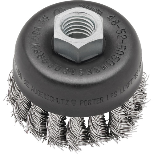 Knot Wire Cup Brush, 3" Dia. x 5/8"-11 Arbor Infinity Industrial Services Inc.