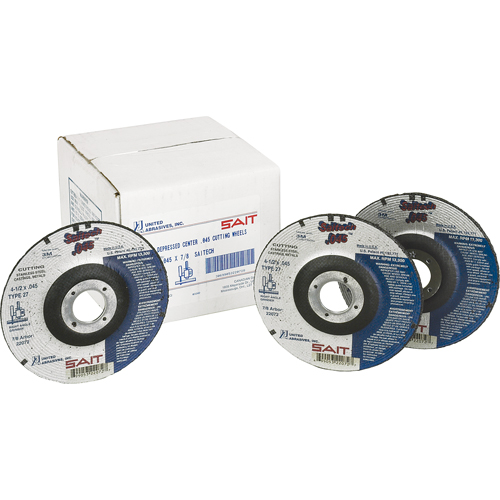 Cut-Off Wheel, 4-1/2" x 0.045", 7/8" Arbor, Type 27, Aluminum Oxide/Ceramic, 13500 RPM Infinity Industrial Services Inc.