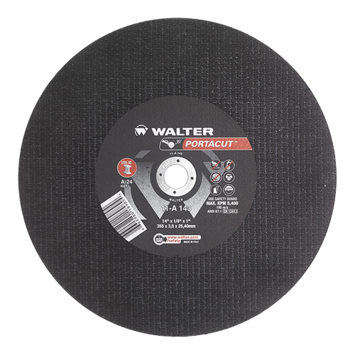 Portacut High Speed Cut-Off Wheel, 14" x 1/8", 1" Arbor, Type 1, Aluminum Oxide, 5400 RPM Infinity Industrial Services Inc.