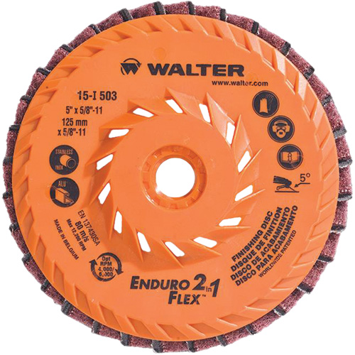Enduro-Flex 2-in-1 Flap Disc, 5" x 5/8"-11, 80 Grit, Ceramic Infinity Industrial Services Inc.