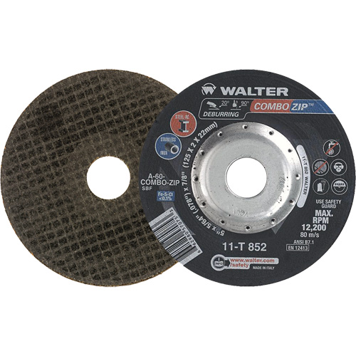 Right Angle Grinder Reinforced Cut-Off Wheels - Combo Zip, 5" x 5/64", 7/8" Arbor, Type 27 Infinity Industrial Services Inc.