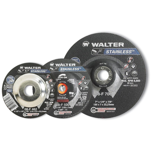 STAINLESS Grinding and Cutting Wheel, 4-1/2" x 1/4", 5/8"-11 Arbor, Type 28S, Aluminum Oxide, 13300 RPM Infinity Industrial Services Inc.