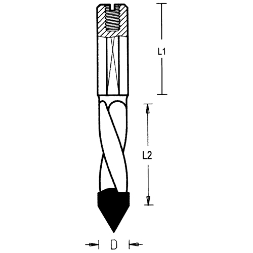 Through-Hole Carbide Tipped Drill, 5 mm Diameter Infinity Industrial Services Inc.