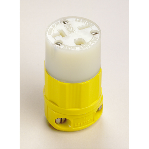 2-Pole 3-Wire Grounding Straight Blade Connector, 5-20P, Nylon Infinity Industrial Services Inc.
