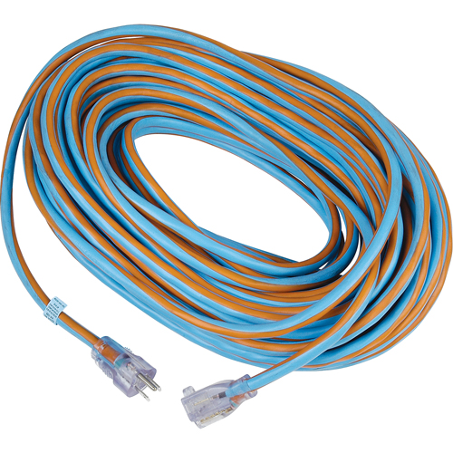 Arctic Blue TPE-Rubber Locking Extension Cord, All-Weather, SJEOW, 12/3 AWG, 15 A, 100' Infinity Industrial Services Inc.