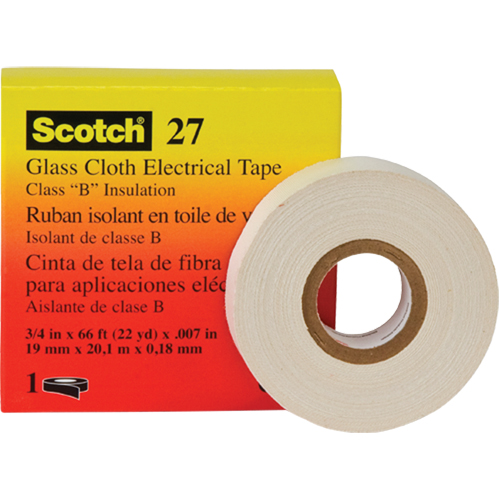Scotch&reg; 27 Glass Cloth Electrical Tape, 19 mm (3/4") W x 20 m (66') L Infinity Industrial Services Inc.