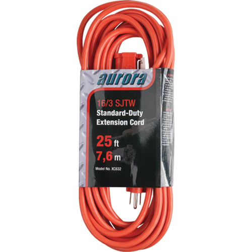 Extension Cord, Indoor/Outdoor, SJTW, 16/3 AWG, 13 A, 25' Infinity Industrial Services Inc.