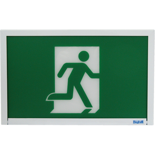 Running Man Exit Sign, LED, Battery Operated, 12" L x 7 1/2" W, Pictogram Infinity Industrial Services Inc.