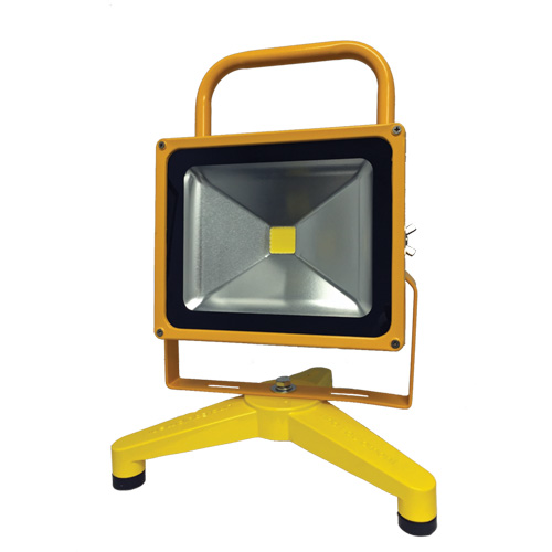Rechargeable And Portable Floodlights, LED, 30 W, 3000 Lumens, Aluminum Housing Infinity Industrial Services Inc.