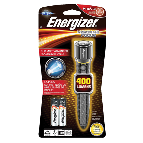 Vision HD Flashlight, LED, 400 Lumens, AA Batteries Infinity Industrial Services Inc.