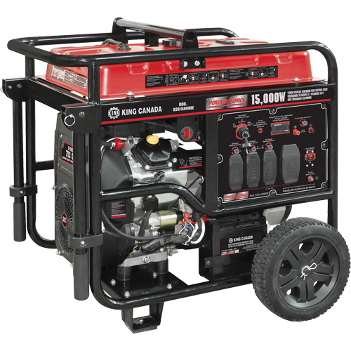 G&eacute;n&eacute;ratrice &agrave; essence &agrave; deux cylindres en V, 15 000 W de surtension, 12 500 W nominale, 120 V/240 V, R&eacute;servoir de 40 L Infinity Industrial Services Inc.