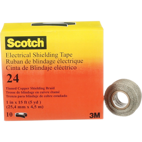 Scotch&reg; Electrical Shielding Tape, 25.4 mm (1") x 4.6 m (15'), Black, 16 mils Infinity Industrial Services Inc.