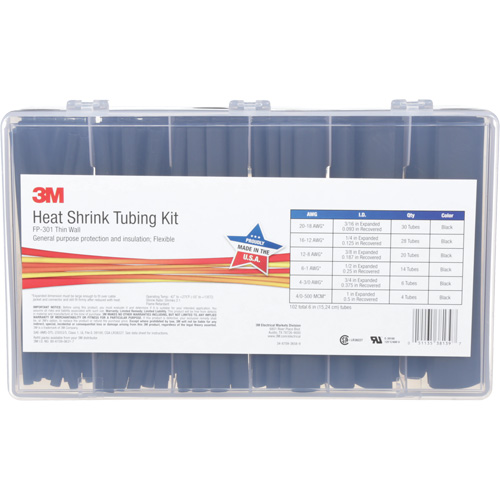 Tube thermor&eacute;tractable, Paroi mince, 6", 1" (2,54cm) - 0,1875" (0,48cm) Infinity Industrial Services Inc.