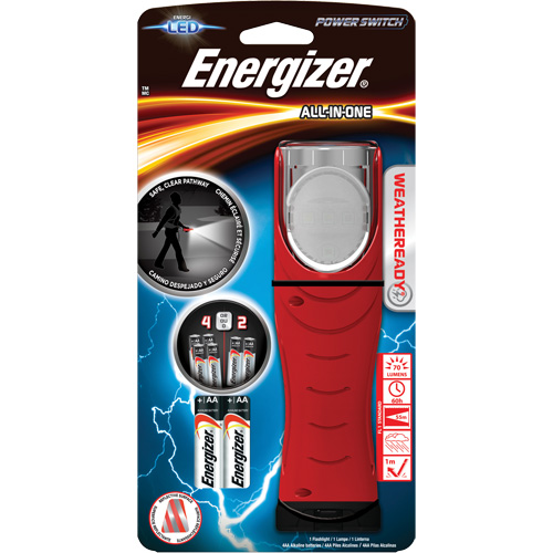 Weatheready&reg; All-in-One Light, LED, AA Batteries, Aluminum/Plastic/Polymer/Rubber Infinity Industrial Services Inc.