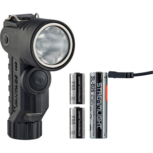 Vantage&reg; 180 X Multi-Fuel Helmet/Right Angle Flashlight, LED, Rechargeable/CR123A Batteries, Nylon Polymer Infinity Industrial Services Inc.