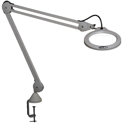 Lampe grossissante, Dioptrie 5, Ampoule DEL, Bras de 45", Pinces serre-joints, Gris Infinity Industrial Services Inc.