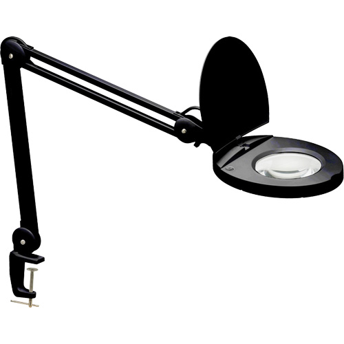 Adjustable Magnifier Lamp, 3 Diopter, LED Light, 47" Arm, C-Clamp, Black Infinity Industrial Services Inc.