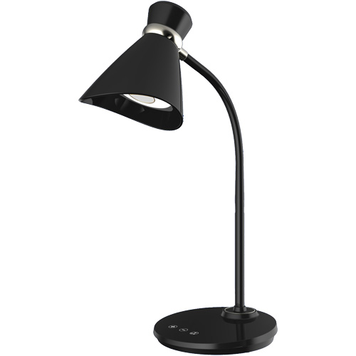 Desk Lamp, 6 W, LED, 16" Neck, Black Infinity Industrial Services Inc.