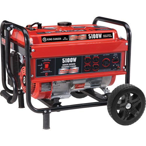 G&eacute;n&eacute;ratrice avec ensemble de roues, 5100 W de surtension, 4000 W nominale, 120 V/240 V, R&eacute;servoir de 15 L Infinity Industrial Services Inc.