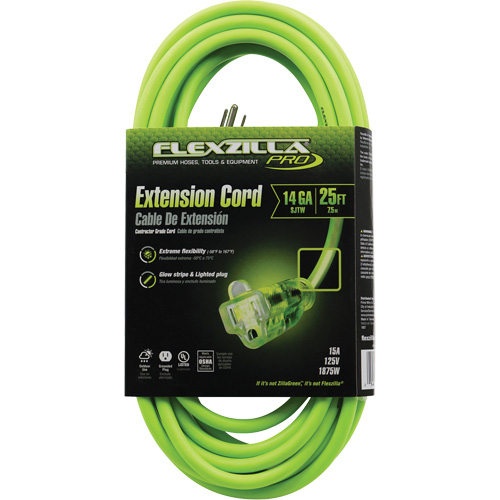 Cordon rallonge industriel Flexzilla Pro, Toutes saisons, SJTW, AWG 14/3, 15 A, 25' Infinity Industrial Services Inc.