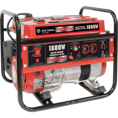 Gasoline Generator, 1800 W Surge, 1400 W Rated, 120 V, 7 L Tank Infinity Industrial Services Inc.