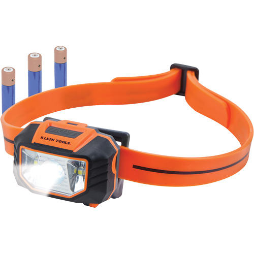 Headlamp with Silicone Hardhat Strap, LED, AAA Batteries, Plastic Infinity Industrial Services Inc.