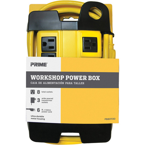 Workshop Power Box, 8 Outlet(s), 6', 15 Amps, 1875 W, 125 V Infinity Industrial Services Inc.