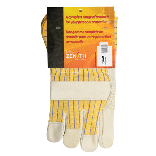 Gants d'ajusteur &agrave; paume renforc&eacute;e, Grand, Paume en Cuir fleur de vache, Doublure en Coton Infinity Industrial Services Inc.