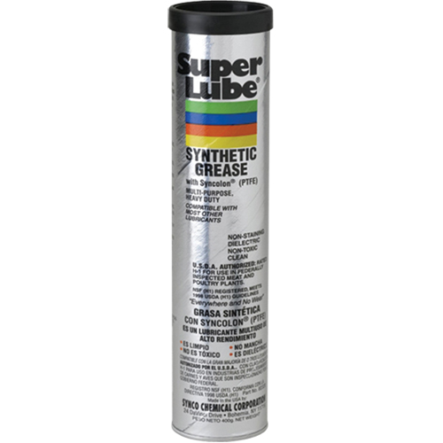 Super Lube Synthetic Based Grease With PFTE, 400 g, Cartridge Infinity Industrial Services Inc.