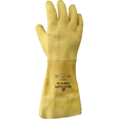Gants pour usage g&eacute;n&eacute;ral 67NFW, 10/Grand, R&ecirc;vetement Latex de caoutchouc, Enveloppe en Coton Infinity Industrial Services Inc.