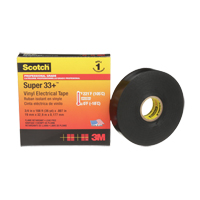 Scotch&reg; Super 33+ Vinyl Electrical Tape, 19 mm (3/4") x 33 m (108'), Black, 7 mils Infinity Industrial Services Inc.