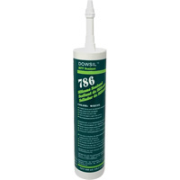 Agent d'&eacute;tanch&eacute;it&eacute; &agrave; base de silicone Dowsil 786, 300 ml, Cartouche, Blanc Infinity Industrial Services Inc.
