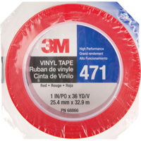 471 Vinyl Tape, 25.4 mm (1") W x 32.9 m (108') L, 5.3 mils, Red Infinity Industrial Services Inc.