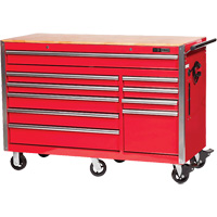 PRC5610 Pro Series Roller Cabinet, 10 Drawers, 55-9/10" W x 24-1/10" D x 39-7/10" H, Red Infinity Industrial Services Inc.