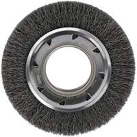 Crimped Wire Wheel Brush - Medium Face, 4-1/4" Dia., 0.012 Fill, 2" Arbor Infinity Industrial Services Inc.