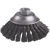 Brosses-boisseau &agrave; fils nou&eacute;s - Brosse-boisseau &eacute;vas&eacute;e, Dia. 6", Fils 0,02", Arbre 5/8"-11, Acier Infinity Industrial Services Inc.