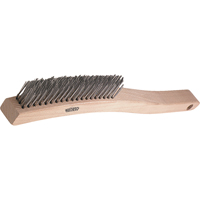 Brosses de grattage &agrave; manche long, garnissage en V, Acier, 3 x 19 rangs de fils, Longueur 13-3/4" Infinity Industrial Services Inc.