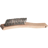 Brosses de grattage &agrave; manche long, rainure en V, Acier, 3 x 14 rangs de fils, Longueur 13-3/4" Infinity Industrial Services Inc.