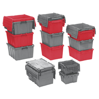 Flipak&reg; Polyethylene Plastic (PE) Distribution Containers, 19.7" x 11.8" x 7.3", Blue Infinity Industrial Services Inc.
