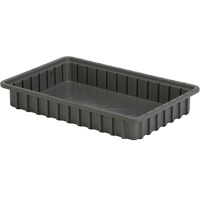 Divider Box&reg; Containers, Polyethylene, 16.5" W x 10.9" D x 2.5" H, Grey Infinity Industrial Services Inc.