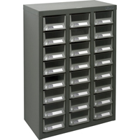 Casiers pour pi&egrave;ces KPC-400, Acier galvanis&eacute;, 24 tiroirs, 17-3/10" x 8-7/10" x 25-3/5", Gris Infinity Industrial Services Inc.