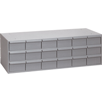 Industrial Drawer Cabinets, 18 Drawers, 33-3/4" W x 11-5/8" D x 10-7/8" H, Grey Infinity Industrial Services Inc.