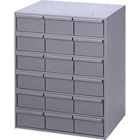 Casiers &agrave; tiroirs industriels, 18 tiroirs, 17-1/4" la x 11-5/8" p x 21-1/4" h, Gris Infinity Industrial Services Inc.