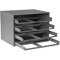 Compartment Box Cabinets, Steel, 4 Slots, 20" W x 15-3/4" D x 15" H, Grey Infinity Industrial Services Inc.