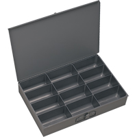 Compartment Scoop Boxes, Steel, 12 Slots, 18" W x 12" D x 3" H, Grey Infinity Industrial Services Inc.