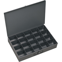 Compartment Scoop Boxes, Steel, 20 Slots, 18" W x 12" D x 3" H, Grey Infinity Industrial Services Inc.
