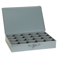 Compartment Scoop Boxes, Steel, 20 Slots, 18" W x 12" D x 3" H, Grey Infinity Industrial Services Inc.