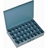 Compartment Scoop Boxes, Steel, 32 Slots, 18" W x 12" D x 3" H, Grey Infinity Industrial Services Inc.