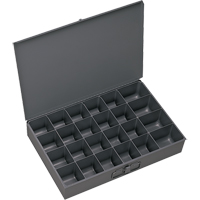 Compartment Scoop Boxes, Steel, 24 Slots, 13-3/8" W x 9-1/4" D x 2" H, Grey Infinity Industrial Services Inc.